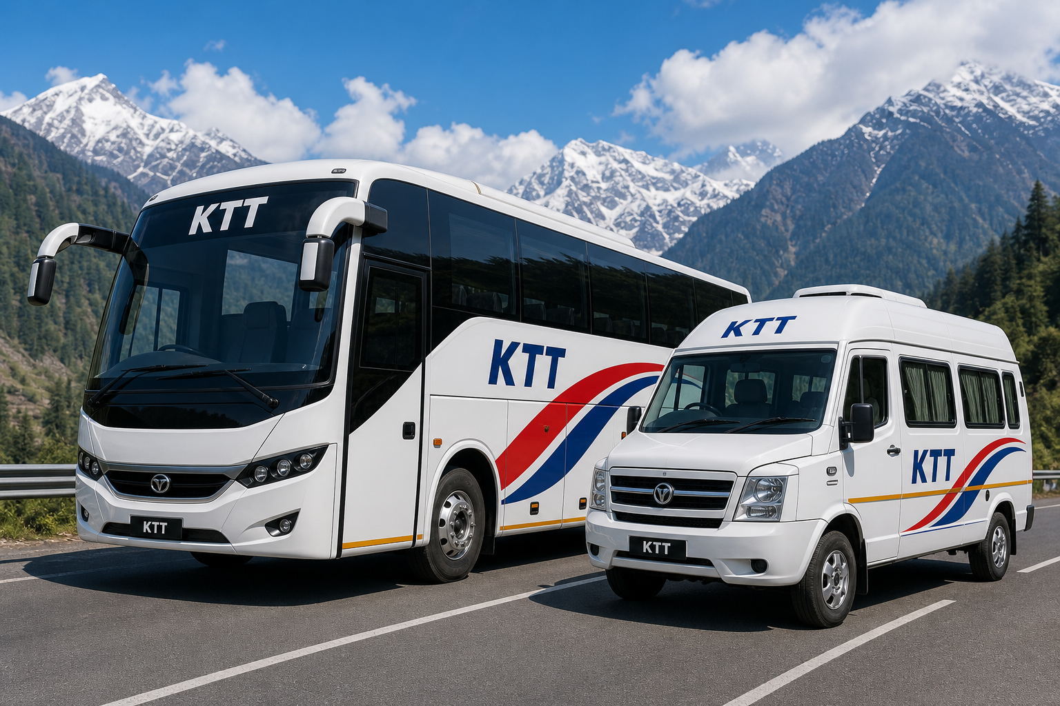 KTT branded 12 seater tempo traveller